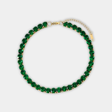 Faceted Green Stone Bracelet