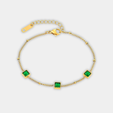 Square Green Crystal Bracelet