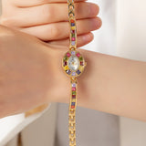 Crystal Edge Gold Watch