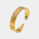 Feather Detail Gold Bracelet