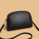 Hudson Rowe Crossbody Bag Croc Leather Women Handbag 04