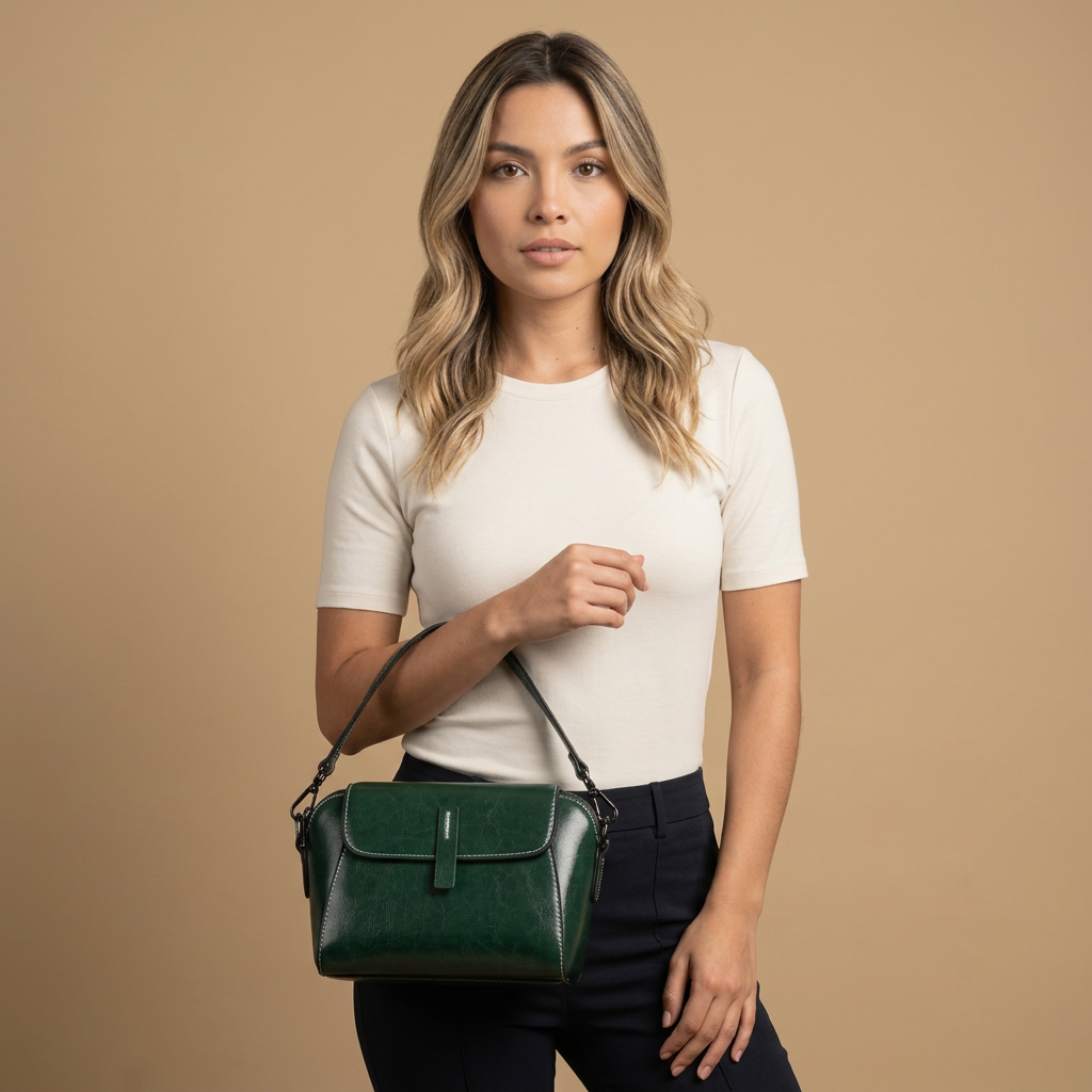 Hudson Rowe Crossbody Bag Small Leather Women Shoulder Bag 14
