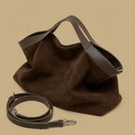 Hudson Rowe Tote Bag Large Suede Leather Handbag 03