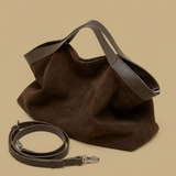 Hudson Rowe Tote Bag Large Suede Leather Handbag 03
