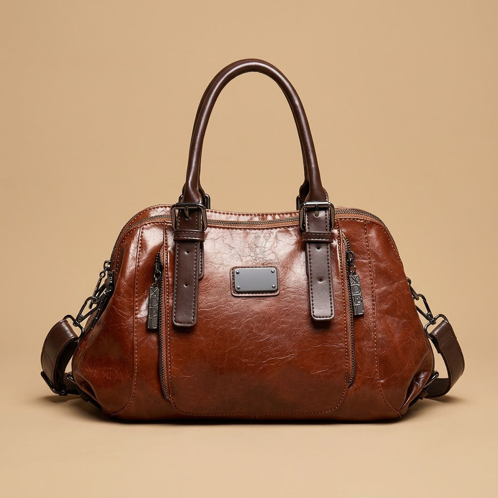 One-shoulder Portable Messenger Large-capacity Soft Leather Female Bag