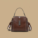Genuine Leather Women's Fashion Portable Shoulder Commute Crossbody Bag