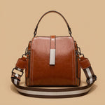 Genuine Leather Women's Fashion Portable Shoulder Commute Crossbody Bag