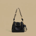 Crossbody Wide Shoulder Strap Portable Bucket Bag