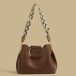 Crossbody Wide Shoulder Strap Portable Bucket Bag