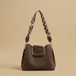 Crossbody Wide Shoulder Strap Portable Bucket Bag