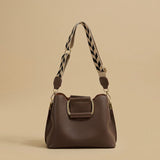 Crossbody Wide Shoulder Strap Portable Bucket Bag