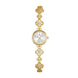 Flower Link Gold Watch
