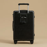 Front-Opening Wide-Handle Suitcase with Cup Holder & USB Port