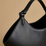 Frosted Cowhide Bucket Bag Large Capacity Genuine Leather