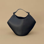 Frosted Cowhide Bucket Bag Large Capacity Genuine Leather