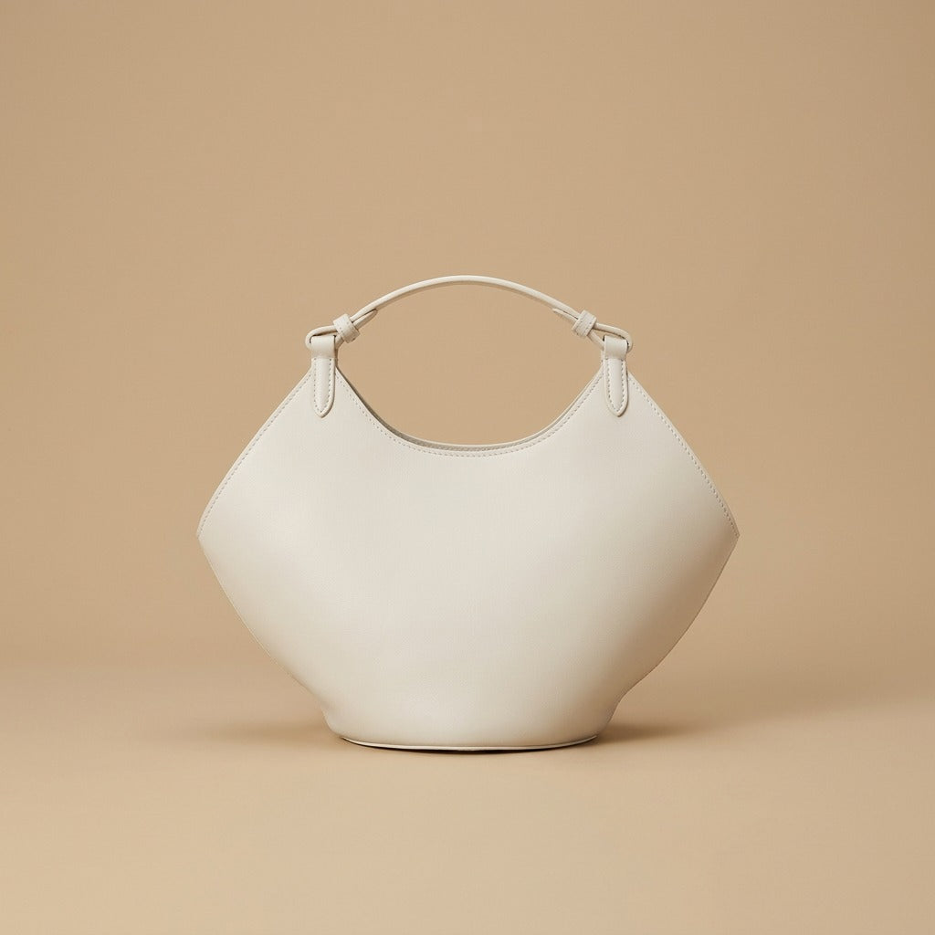 Frosted Cowhide Bucket Bag Large Capacity Genuine Leather
