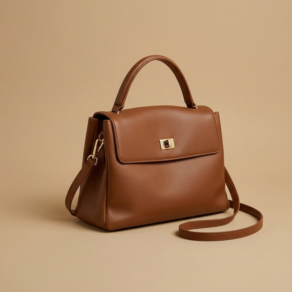 Women's Fashion Large Capacity Cowhide Shoulder Crossbody Bag
