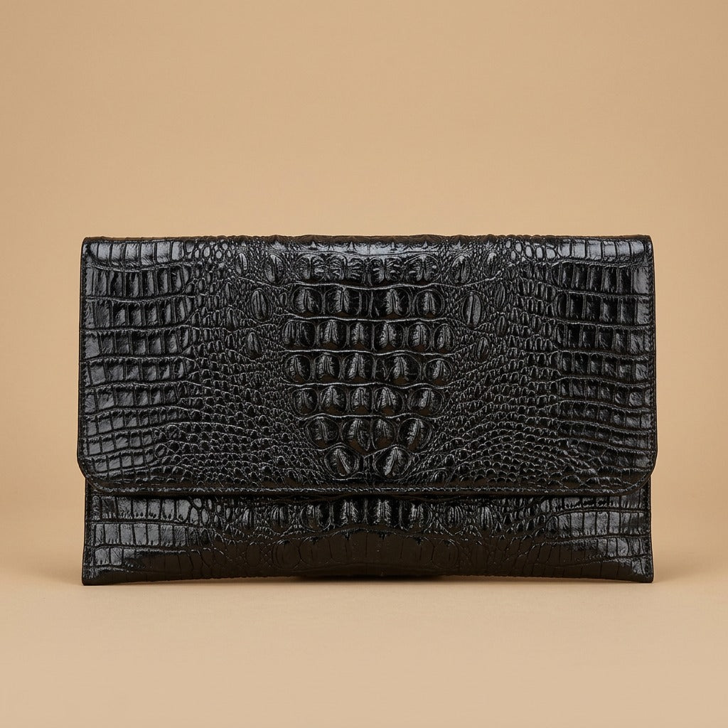 Fashion Brand Leather Ladies Large-capacity Pattern Clutch Bag