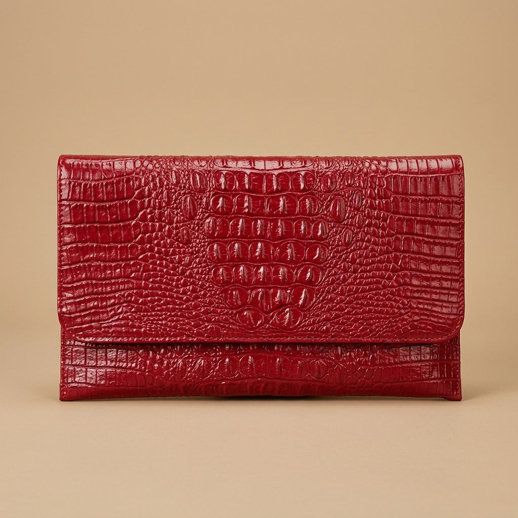 Fashion Brand Leather Ladies Large-capacity Pattern Clutch Bag