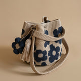 Hand-Crocheted Flower Tote Bag For Women