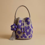 Hand-Crocheted Flower Tote Bag For Women