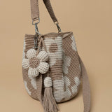 Hand-Crocheted Flower Tote Bag For Women