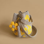 Hand-Crocheted Flower Tote Bag For Women