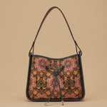 Light Luxury National Style Genuine Leather Underarm Bag Large Capacity