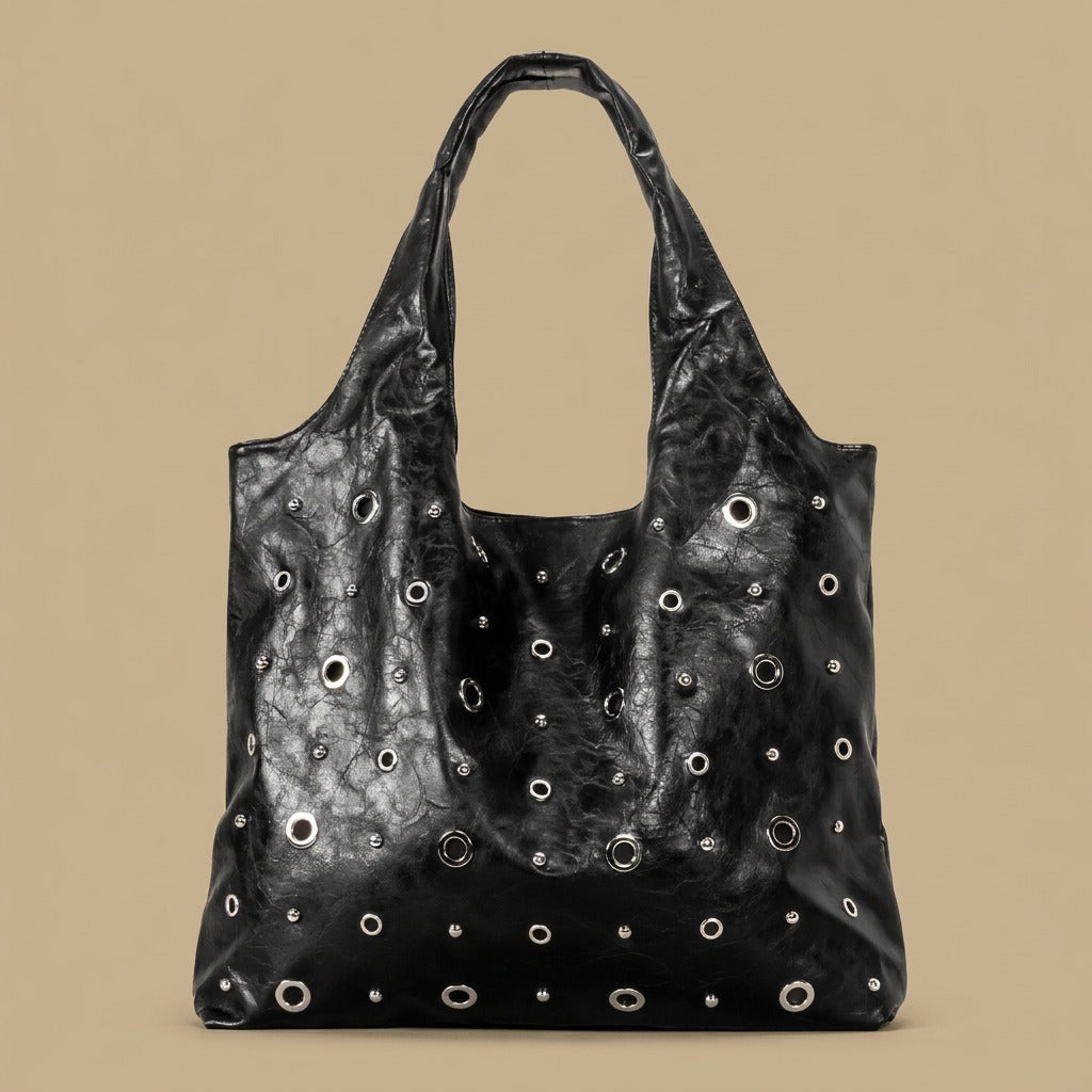 Niche-design High-capacity Tote Bag With Studs