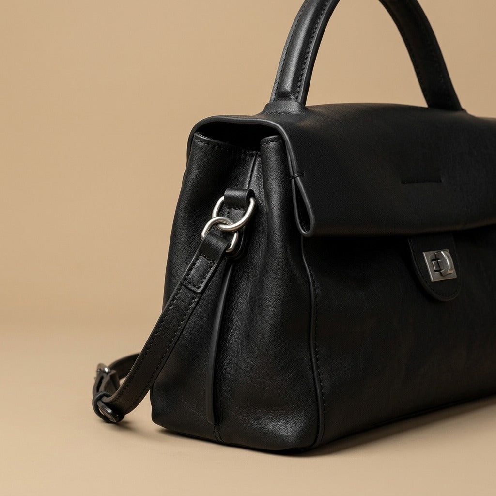 High-End Leather Commuter Bag For Petite Frames