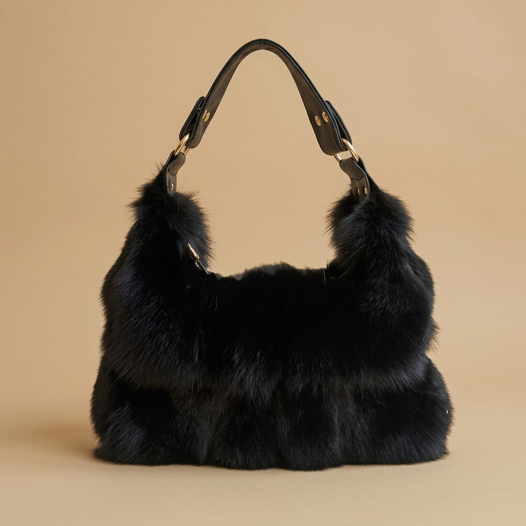 Fur Fox Hair Women's Bag Single Shoulder Belt
