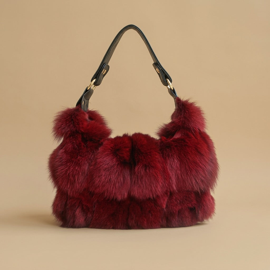 Fur Fox Hair Women's Bag Single Shoulder Belt