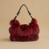 Fur Fox Hair Women's Bag Single Shoulder Belt