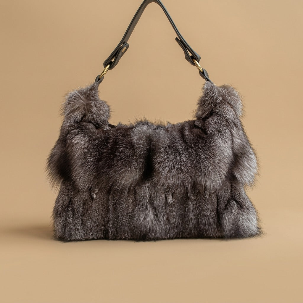 Fur Fox Hair Women's Bag Single Shoulder Belt