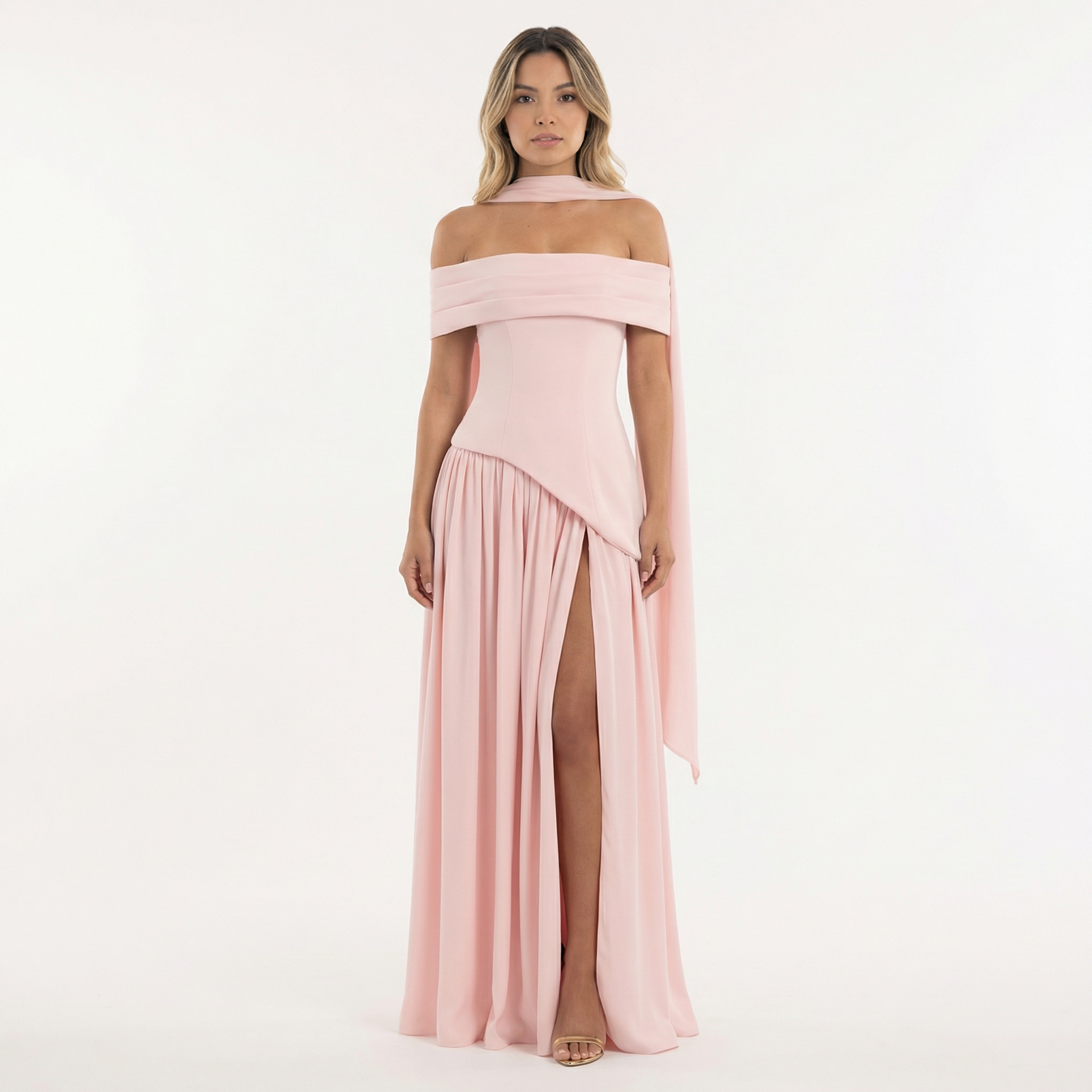 Wide Asymmetrical Party Dress