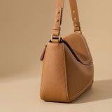 All-match Commute First Layer Cowhide Geometric Pillow Bag