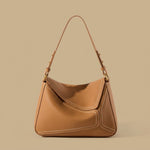 All-match Commute First Layer Cowhide Geometric Pillow Bag