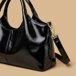Premium Glossy Leather Trendy Commuter Bag
