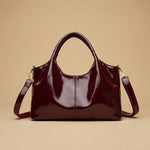 Premium Glossy Leather Trendy Commuter Bag