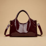 Premium Glossy Leather Trendy Commuter Bag