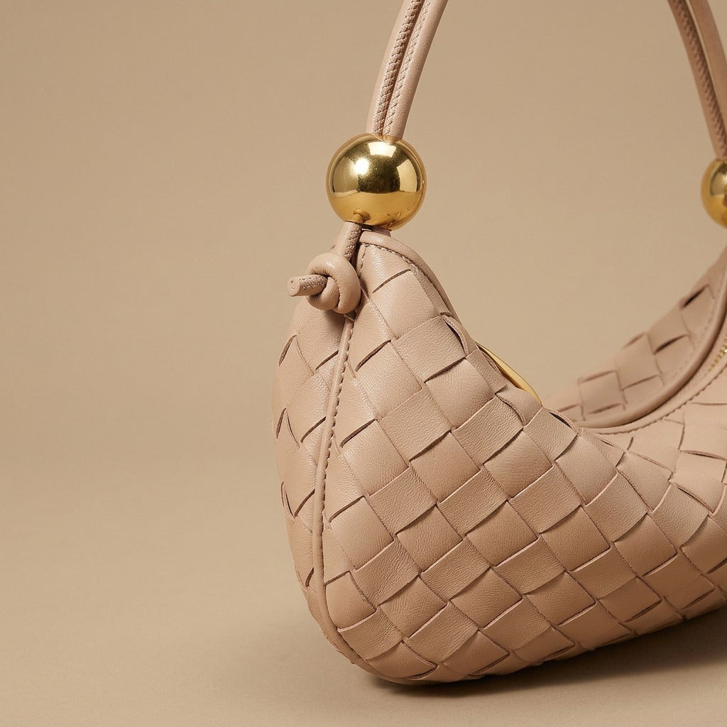 Small Golden Ball Woven Handbag Summer Bag