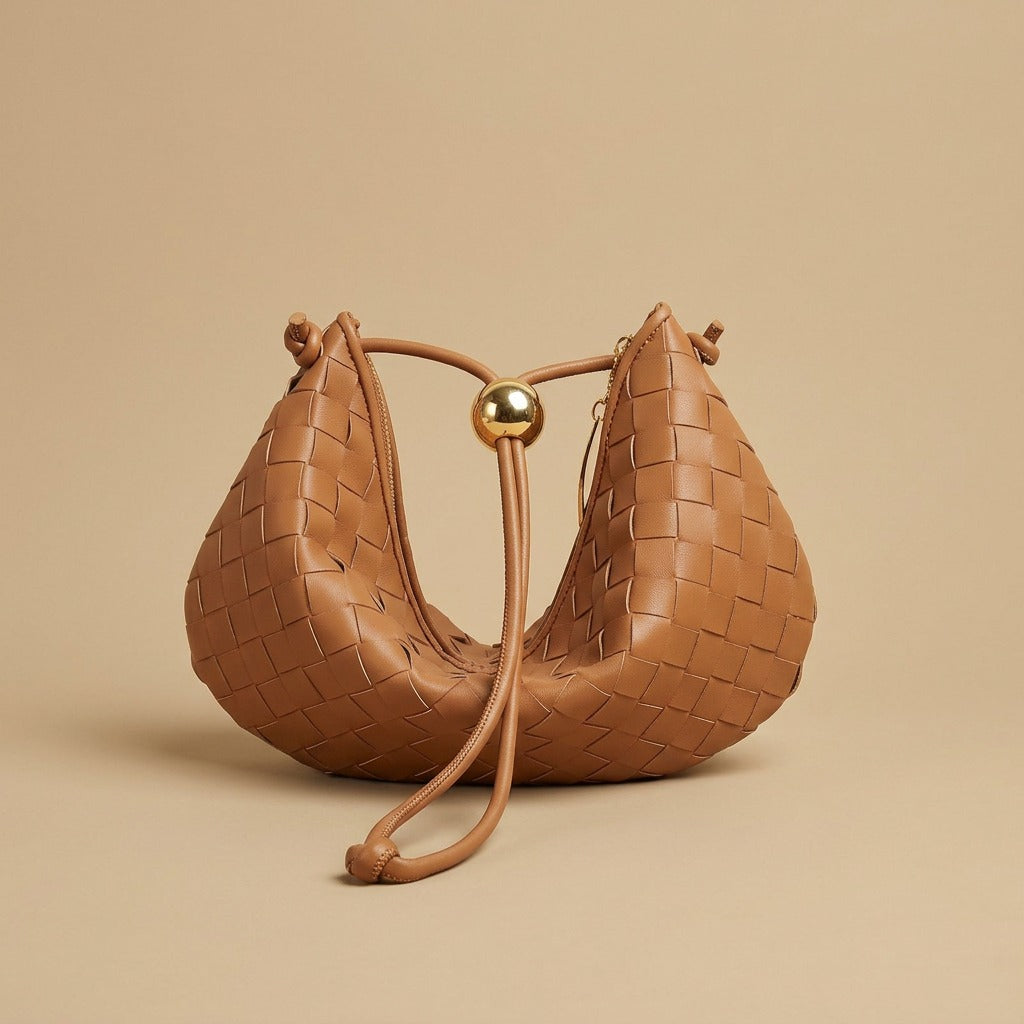 Small Golden Ball Woven Handbag Summer Bag