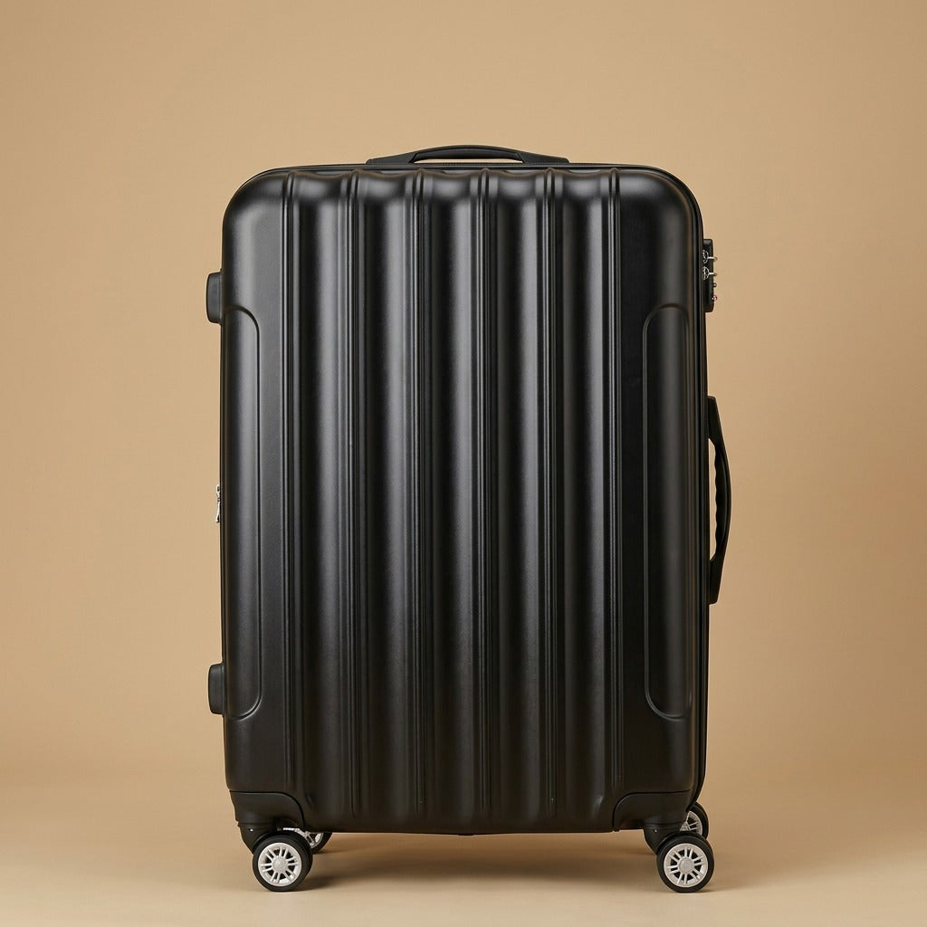 Classic Ribbed 3-Piece Spinner Luggage Set with TSA Lock