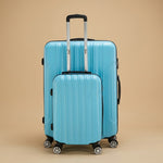 Classic Ribbed 3-Piece Spinner Luggage Set with TSA Lock