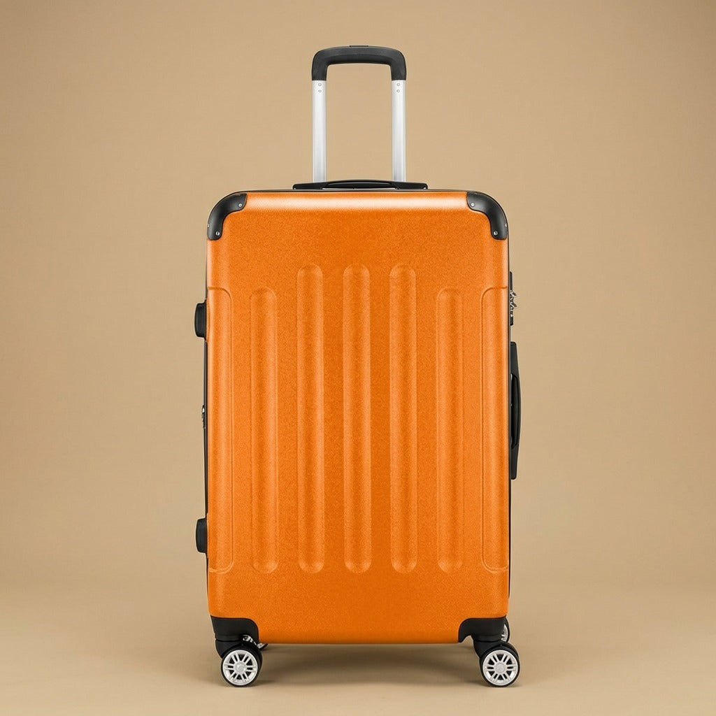 Classic Ribbed 3-Piece Spinner Luggage Set with TSA Lock