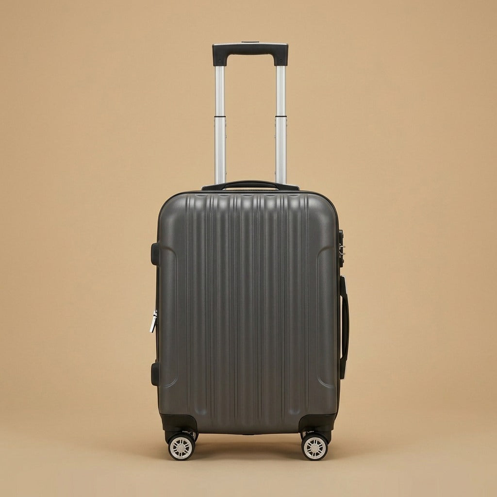 Classic Ribbed 3-Piece Spinner Luggage Set with TSA Lock