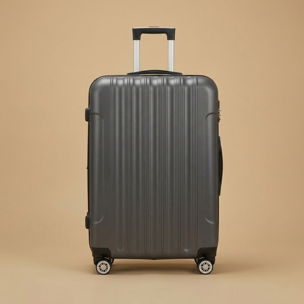 Classic Ribbed 3-Piece Spinner Luggage Set with TSA Lock