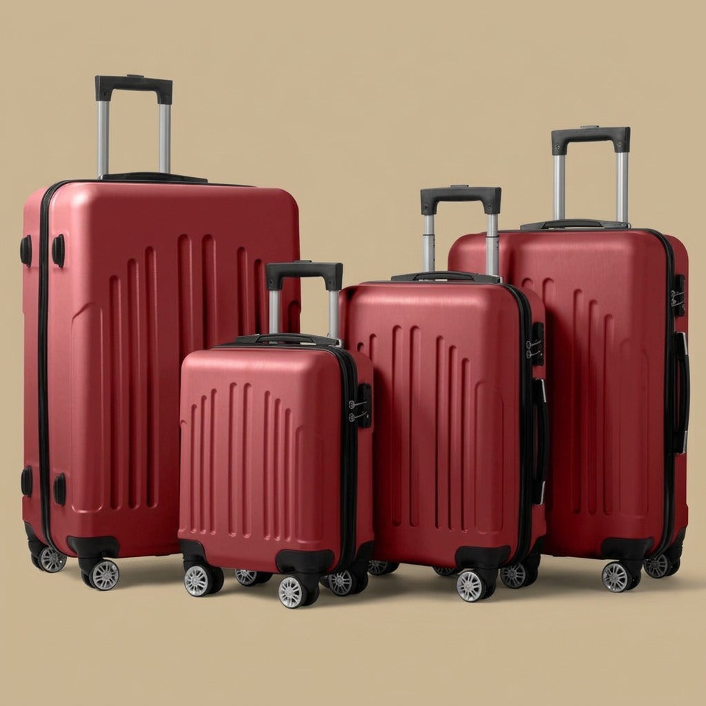 Vintage Stripe 4-Piece Spinner Luggage Set