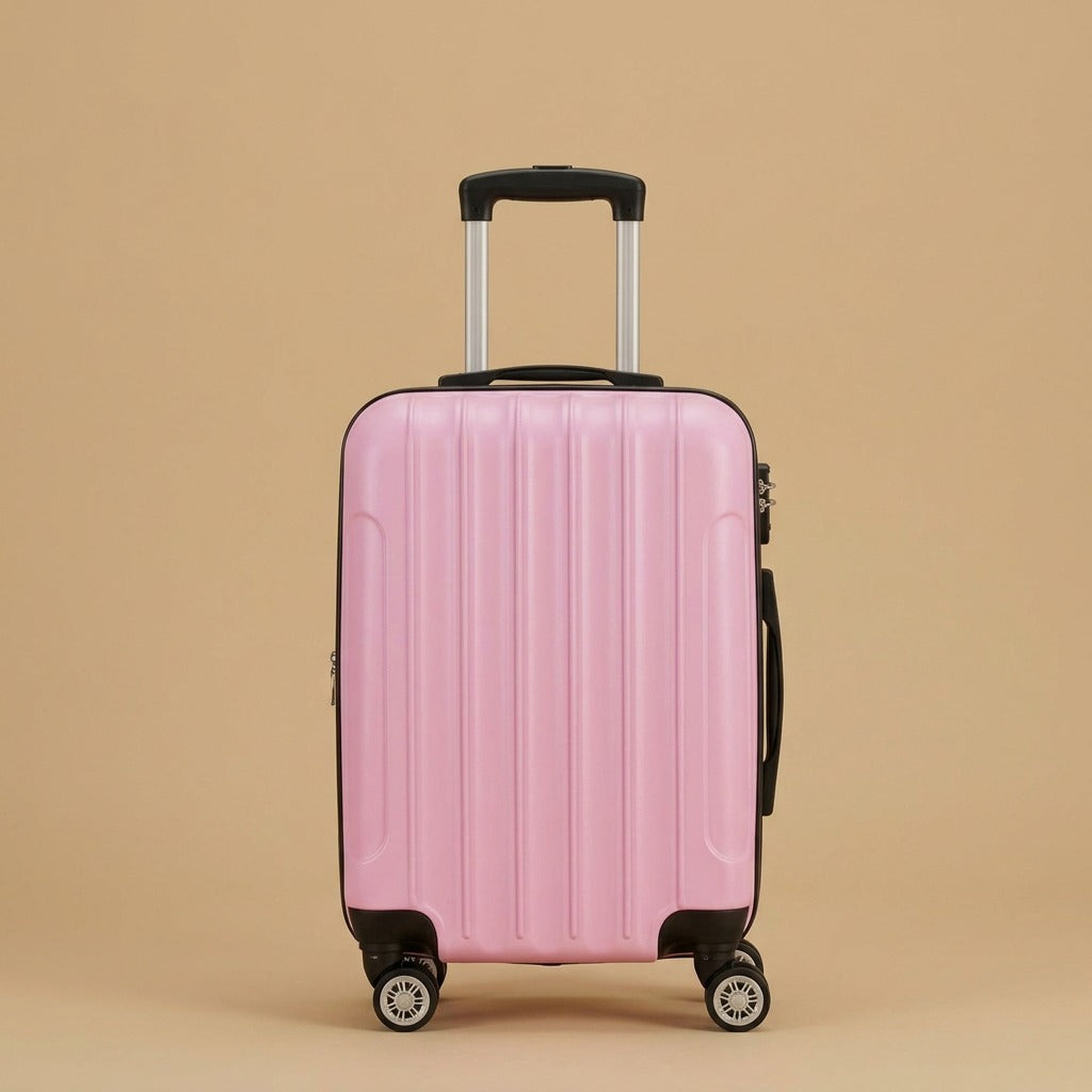 Striped 3-Piece Spinner Luggage Set with TSA Lock