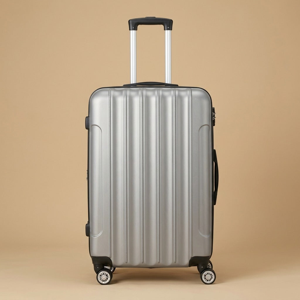 Striped 3-Piece Spinner Luggage Set with TSA Lock